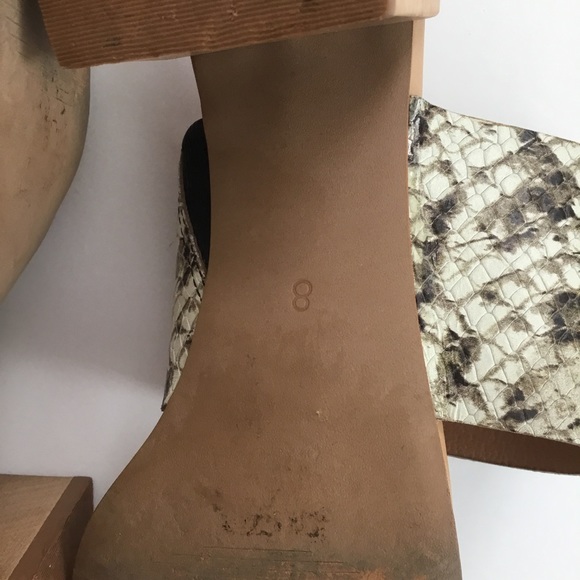 Madewell “The Kiera” Mule Slide Sandal Snakeskin Embossed Size 8 - Picture 8 of 9